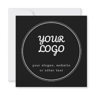 Your Logo Stylish Editable Black & White Invitation