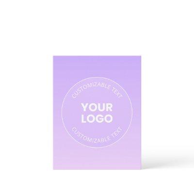 Your Logo | Subtle Lavender Ombre Gradient Note Card