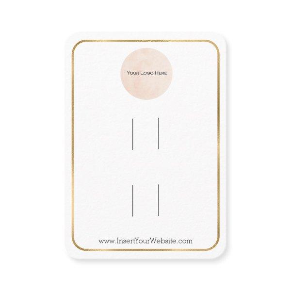 Your Logo Thin Gold Double Bow Hair Clip Display