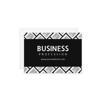 Your Logo Tiled Pattern & Editable Business Name  Enclosure Card