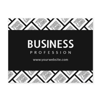 Your Logo Tiled Pattern & Editable Business Name  Postcard