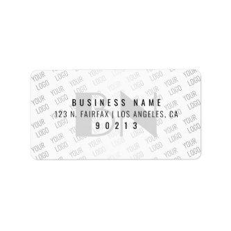 Your Logo Tiled White Gradient Return Address Label