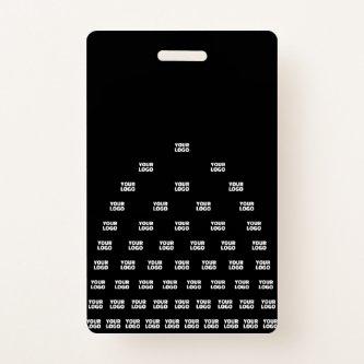 Your Logo Unique Arch Pattern | Black (editable) Badge
