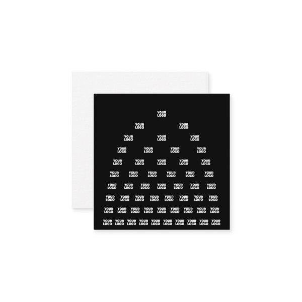 Your Logo Unique Arch Pattern | Black (editable) Enclosure Card
