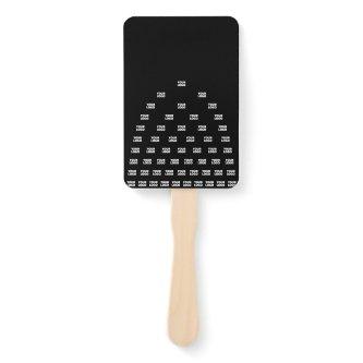 Your Logo Unique Arch Pattern | Black (editable) Hand Fan