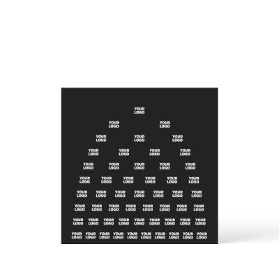 Your Logo Unique Arch Pattern | Black (editable) Note Card