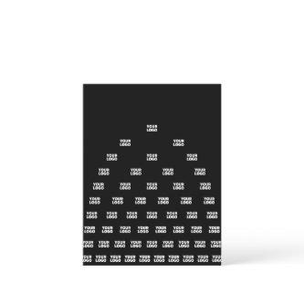 Your Logo Unique Arch Pattern | Black (editable) Postcard