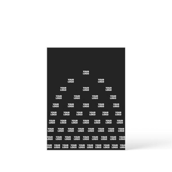 Your Logo Unique Arch Pattern | Black (editable) Postcard