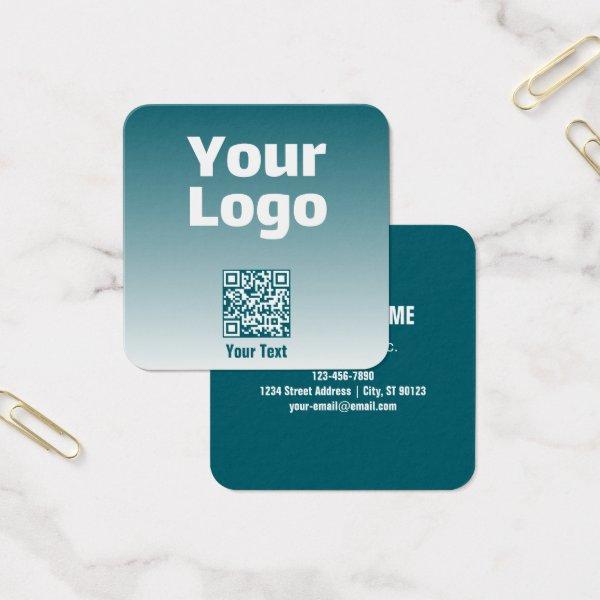 Your Logo w/Editable QR code & Gradient Ombre