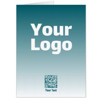Your Logo w/Editable QR code & Gradient Ombre Card