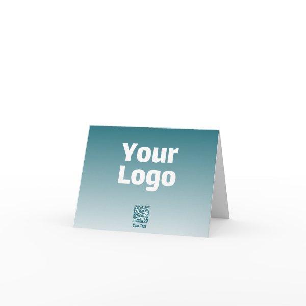 Your Logo w/Editable QR code & Gradient Ombre Card