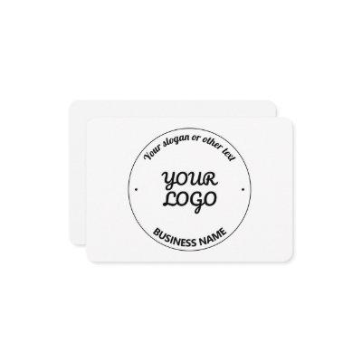 Your Logo with Editable Slogan & Business Name Enclosure Card