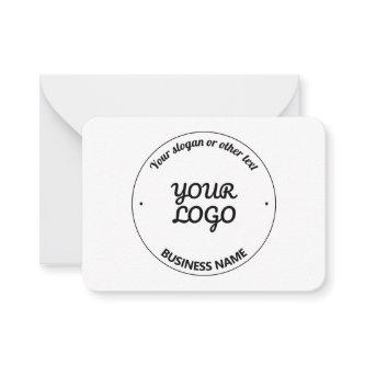 Your Logo with Editable Slogan & Business Name Note Card