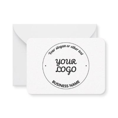Your Logo with Editable Slogan & Business Name Note Card