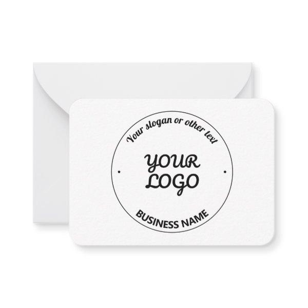 Your Logo with Editable Slogan & Business Name Note Card