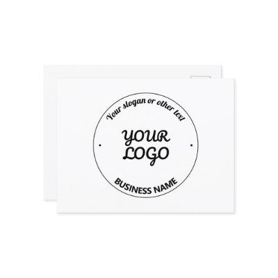 Your Logo with Editable Slogan & Business Name Postcard