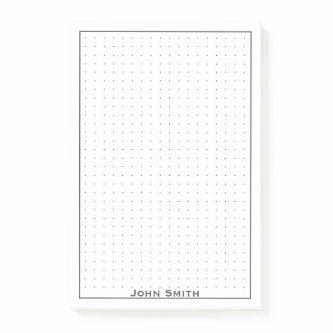 Your Name | Dotted Grid Corporate Minimal Gray Post-it Notes