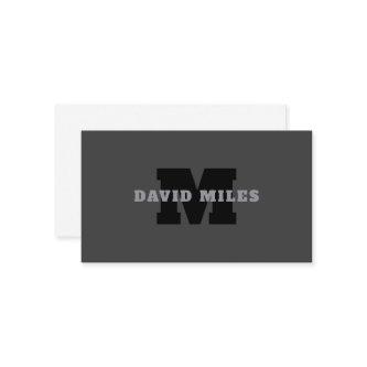 Your Name or Business Name | Modern Masculine Grey Enclosure Card