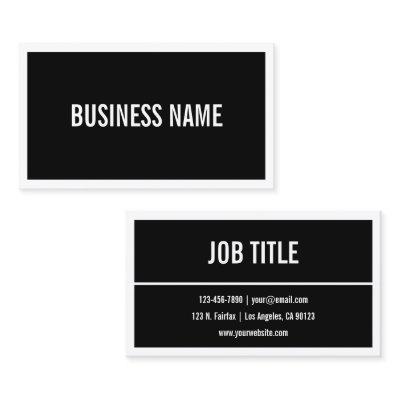Your Name or Business's Name | Bold White Border