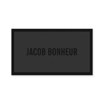 Your Name or Business's Name | Dark Grey & Black