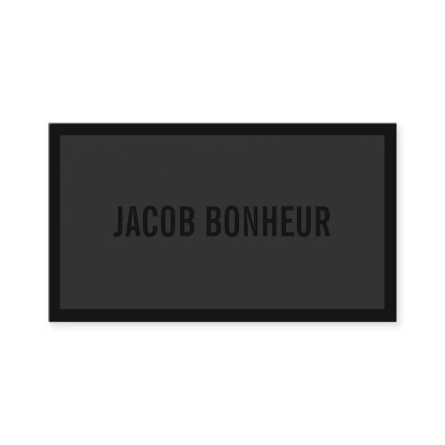 Your Name or Business's Name | Dark Grey & Black