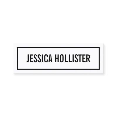 Your Name or Business's Name | Modern Black Border Mini