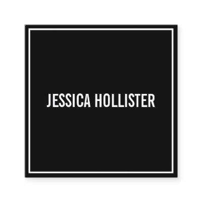 Your Name or Business's Name | Modern White Border Square