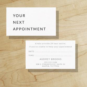 Your Next Appointment | Black & Gray | Minimal