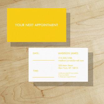 Your Next Appointment | Bright Yellow | Golden