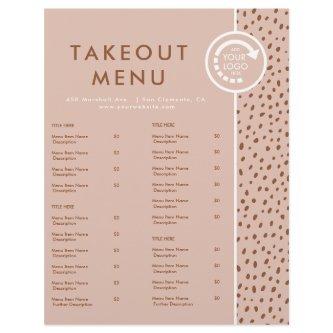 YOUR OWN LOGO Beige & Boho Brown Takeout Menu Flyer