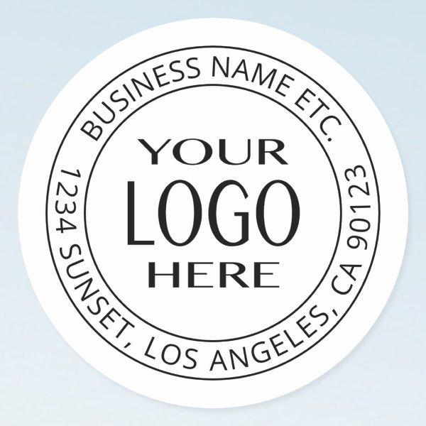 Your Own Logo & Customizable Circular Text Classic Round Sticker