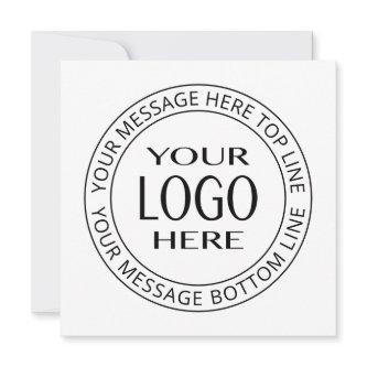 Your Own Logo & Customizable Circular Text Note Card