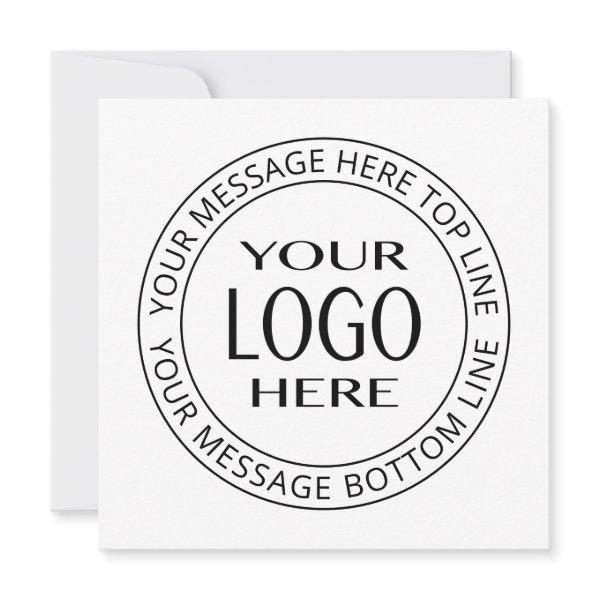Your Own Logo & Customizable Circular Text Note Card