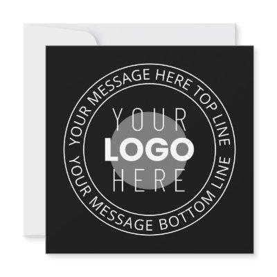 Your Own Logo & Customizable Circular Text Note Card