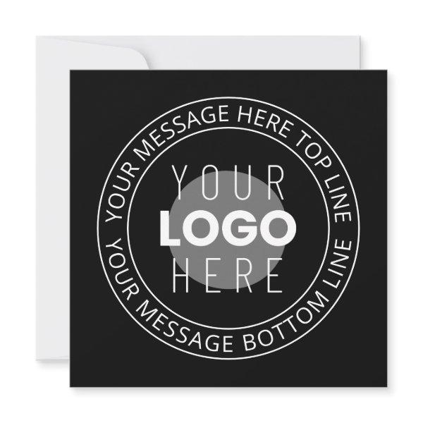 Your Own Logo & Customizable Circular Text Note Card