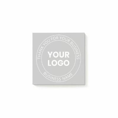 Your Own Logo & Thank You Editable Message Post-it Notes