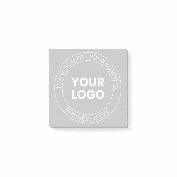 Your Own Logo & Thank You Editable Message Post-it Notes