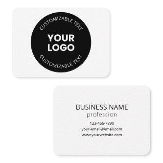 Your Own Uploaded Business Logo w/Editable Text