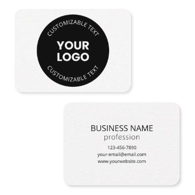 Your Own Uploaded Business Logo w/Editable Text