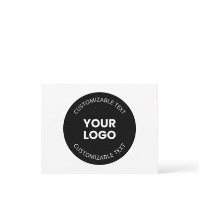 Your Own Uploaded Business Logo w/Editable Text Enclosure Card