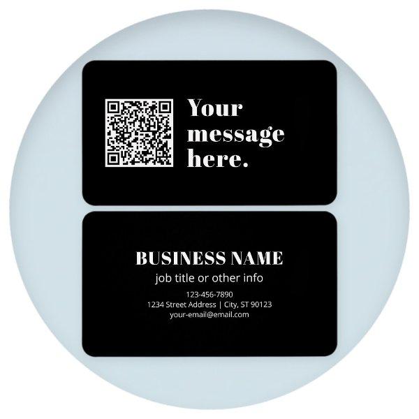 Your own Uploaded QR code & Editable Retro Text