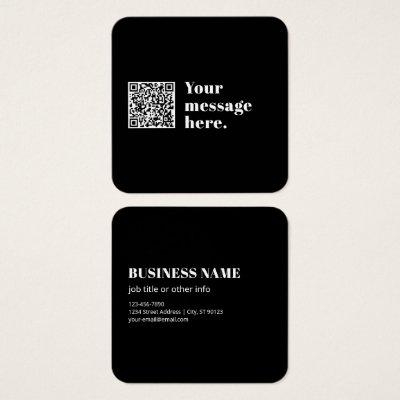 Your own Uploaded QR code & Editable Retro Text