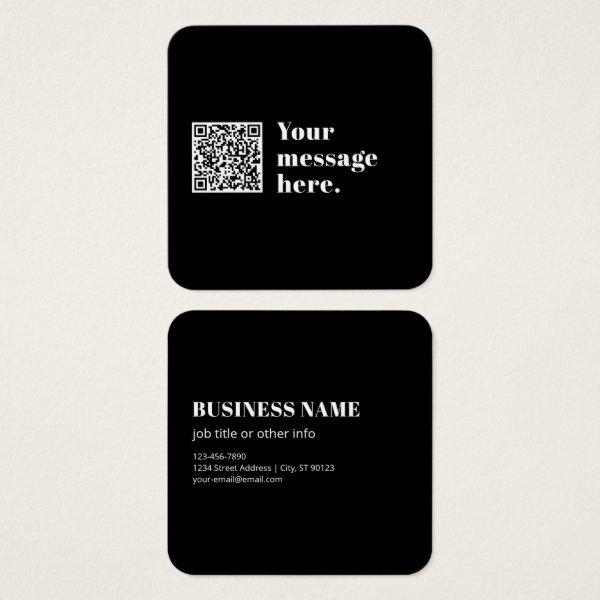 Your own Uploaded QR code & Editable Retro Text