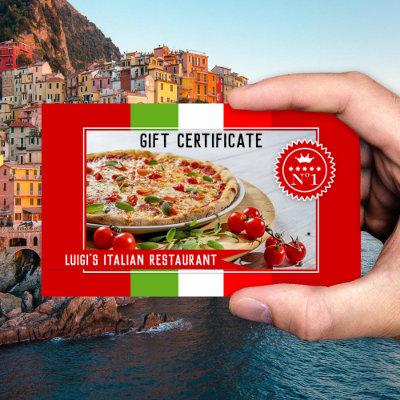 Your Photo Italian Restaurant Gift Certificate