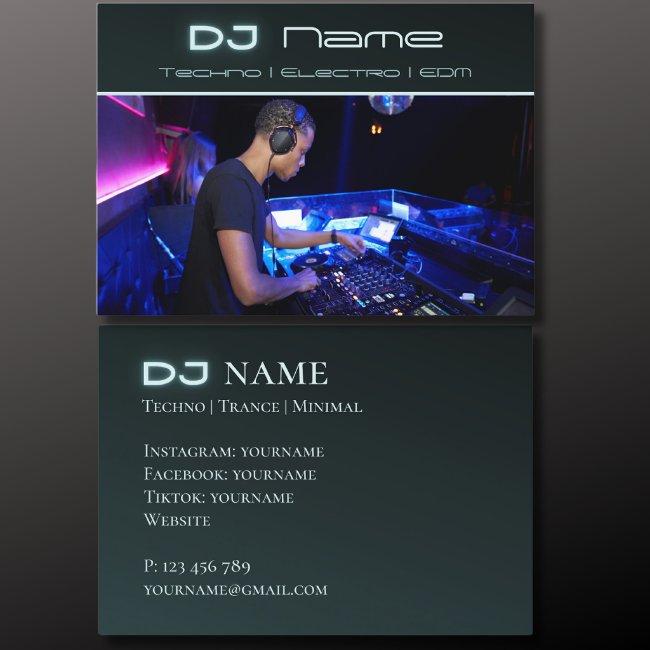 Your photo techno music DJ