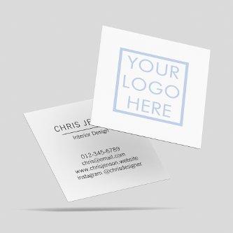 Your Photograph or Logo Clean White Simple Photo Square
