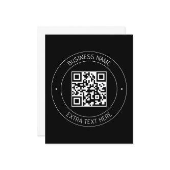Your QR code & Editable Text | Black & White
