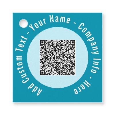 Your QR Code Scan Custom Text and Colors Gift Tags