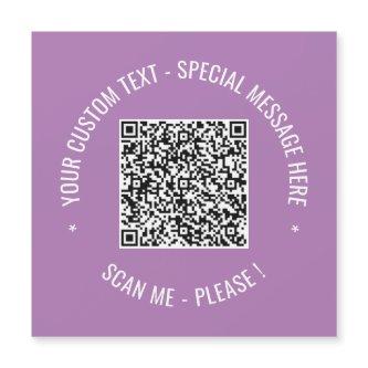 Your QR Code Scan Info Custom Text Magnetic Card