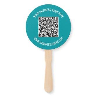 Your QR Code Text Promotional Business Hand Fan
